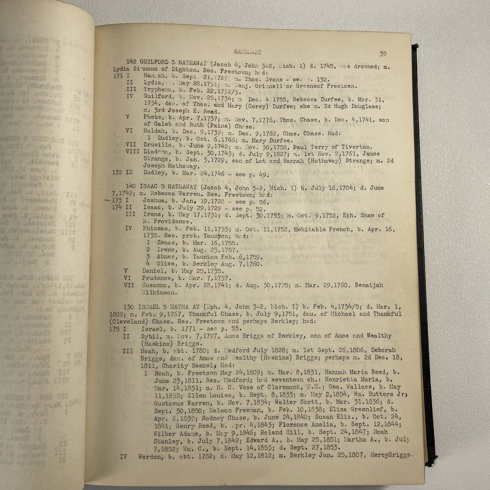 1934 Genealogy Of Jones Hathaway Richards Gooding Book Lmited ed #1/100 Signed - Picture 7 of 16